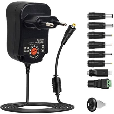 OEM 12w Adaptateur Secteur Universel Ac Dc 3v 4.5v 5v 6v 7.5v 9v 12v Transformateur D'Alimentation À Découpage Avec 8 Connecteurs Dc Pour Électroniques Ménagers, 1000ma Max. Publicité OEM 12w Adaptateur Secteur Universel Ac Dc 3v 4.5v 5v 6v 7.5v 9v 12v Transformateur D'Alimentation À Découpage Avec 8 Connecteurs Dc Pour Électroniques Ménagers, 1000ma Max. Publicité