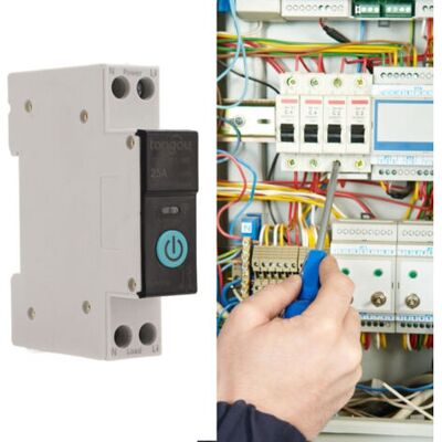 NO BRAND Pair - Disjoncteur Sur Rail Din 25a – Commutateur Wifi Intelligent Avec Contrôle À Distance – Protection Contre Surcharges Et Courts-circuits - Publicité NO BRAND Pair - Disjoncteur Sur Rail Din 25a – Commutateur Wifi Intelligent Avec Contrôle À Distance – Protection Contre Surcharges Et Courts-circuits - Publicité