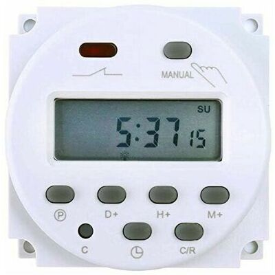 AHLSEN Bravix Horloge, Sonnerie Et Minuterie Pour Tableau Électrique Minuterie Électronique 12v Affichage Lcd Programmable - Publicité AHLSEN Bravix Horloge, Sonnerie Et Minuterie Pour Tableau Électrique Minuterie Électronique 12v Affichage Lcd Programmable - Publicité