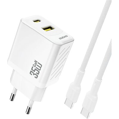 OEM Chargeur Mural Usb-a/usb-c Avec Câble Usb-c Pd Qc 35 W - Blanc - Publicité OEM Chargeur Mural Usb-a/usb-c Avec Câble Usb-c Pd Qc 35 W - Blanc - Publicité
