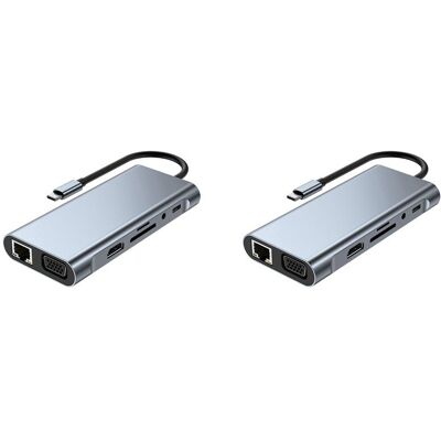 OEM Convient Aux Stations D'Accueil Usb-c 11 En 1, Aux Adaptateurs 4k Type-c Vers Usb-c Vers Vga/rj45 Pd Et Aux Hubs Usb 100 W. Publicité OEM Convient Aux Stations D'Accueil Usb-c 11 En 1, Aux Adaptateurs 4k Type-c Vers Usb-c Vers Vga/rj45 Pd Et Aux Hubs Usb 100 W. Publicité