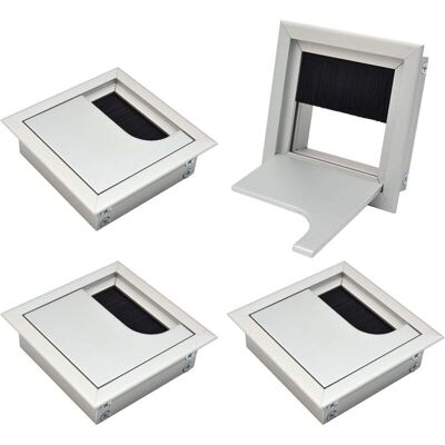 OEM 80x 80mm Cache-conduit De Câble Carré Pour Organisateur De Cordon De Bureau Encastré Pour Meubles Aluminium Anodisé Argent Cache-câble Pour Conduit De Câble Lot De 4 - Publicité OEM 80x 80mm Cache-conduit De Câble Carré Pour Organisateur De Cordon De Bureau Encastré Pour Meubles Aluminium Anodisé Argent Cache-câble Pour Conduit De Câble Lot De 4 - Publicité