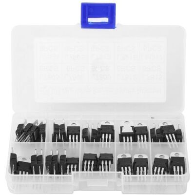 OEM Royaluxe-coffret De 60pcs 3-pin 10 Valeurs Transistors Triodes De Puissance L7805cv-lm317t Assortiment Contrôle Courant Pour Diy Electronique - Publicité OEM Royaluxe-coffret De 60pcs 3-pin 10 Valeurs Transistors Triodes De Puissance L7805cv-lm317t Assortiment Contrôle Courant Pour Diy Electronique - Publicité