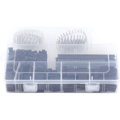 ABYSSE Kit De 1450 Connecteurs Mâles Et Femelles De 2,54 Mm Avec Boîtier Pour La Réalisation De Câbles De Connexion. Publicité ABYSSE Kit De 1450 Connecteurs Mâles Et Femelles De 2,54 Mm Avec Boîtier Pour La Réalisation De Câbles De Connexion. Publicité