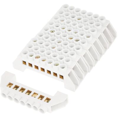 OEM Lot De 10 Borniers À Vis En Laiton Pour La Distribution Électrique, Conception En Pont À 7 Trous - Publicité OEM Lot De 10 Borniers À Vis En Laiton Pour La Distribution Électrique, Conception En Pont À 7 Trous - Publicité