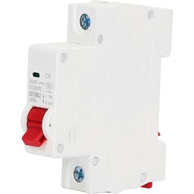 WEYTOLL Disjoncteur 1p Dc 250v Mcb 6a, Interrupteur De Protection Pour Montage Sur Rail Din, Capacité De Coupure 6000a - Publicité WEYTOLL Disjoncteur 1p Dc 250v Mcb 6a, Interrupteur De Protection Pour Montage Sur Rail Din, Capacité De Coupure 6000a - Publicité