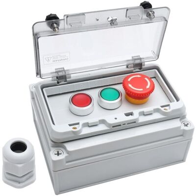 SANS MARQUE Boîte À Boutons-poussoirs Rouge D'Urgence + Vert Rouge Arrêt Momentané Bouton-poussoir Avec Couvercle De Protection Ip67 Extéri Étanche Interrupt De Fonctionnement Infaillible Boîte De Commu - Publicité SANS MARQUE Boîte À Boutons-poussoirs Rouge D'Urgence + Vert Rouge Arrêt Momentané Bouton-poussoir Avec Couvercle De Protection Ip67 Extéri Étanche Interrupt De Fonctionnement Infaillible Boîte De Commu - Publicité