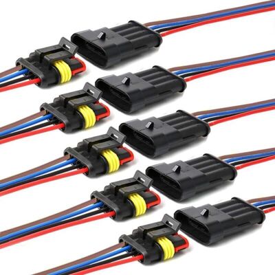 MOXIE Connecteur Étanche,connecteurs De Fils Électriques Autobloquants À 4 Broches Avec Fil 16 Awg Marine Pour Les Connexions De Voiture,camion,bateau Et Autres Fils. (5pack) - Publicité MOXIE Connecteur Étanche,connecteurs De Fils Électriques Autobloquants À 4 Broches Avec Fil 16 Awg Marine Pour Les Connexions De Voiture,camion,bateau Et Autres Fils. (5pack) - Publicité
