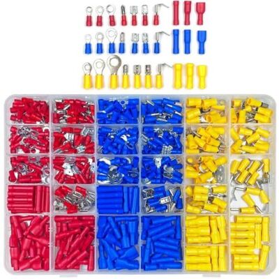 ABYSSE 480 Pièces 30 Types Cosses Electriques A Sertir, Connecteurs À Sertir Électriques Avec Douilles Isolantes, Anneau Plates Fourches Cosses Et Kits Avec Coffret D'Assortiment, Pour Électriciens - Publicité ABYSSE 480 Pièces 30 Types Cosses Electriques A Sertir, Connecteurs À Sertir Électriques Avec Douilles Isolantes, Anneau Plates Fourches Cosses Et Kits Avec Coffret D'Assortiment, Pour Électriciens - Publicité