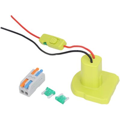 MOXIE Sjlerst Adaptateur De Batterie, Protection Contre Les Surintensités, Convertisseur De Batterie Au Lithium À Maintien Serré Avec Fusible 30a Pour Ryobi One + 18v - Publicité MOXIE Sjlerst Adaptateur De Batterie, Protection Contre Les Surintensités, Convertisseur De Batterie Au Lithium À Maintien Serré Avec Fusible 30a Pour Ryobi One + 18v - Publicité
