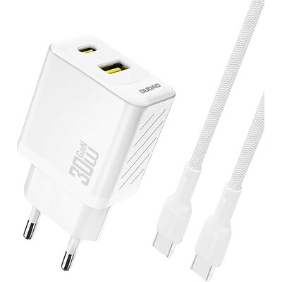 OEM Chargeur Mural Usb-a/usb-c Avec Câble Usb-c Gan Pd 30 W - Blanc - Publicité OEM Chargeur Mural Usb-a/usb-c Avec Câble Usb-c Gan Pd 30 W - Blanc - Publicité