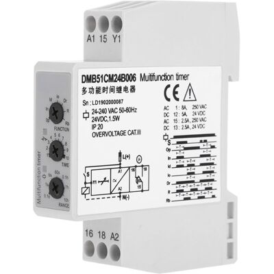 OEM Relais Temporisé Multitension 24 V Cc Et 24-240 V Ca Avec 7 Options De Fonction - Publicité OEM Relais Temporisé Multitension 24 V Cc Et 24-240 V Ca Avec 7 Options De Fonction - Publicité