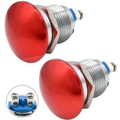 SANS MARQUE Lot De 2 Interrupts À Bouton-poussoir À Tête Champignon, 16 Mm, Étanches Ip65, En Métal, 1 No Spst, Démarrage Instantané, 5/8 Po (environ 1,9 Cm), Bornes À Vis Hémisphère De Montage 3 A, 12 - Publicité SANS MARQUE Lot De 2 Interrupts À Bouton-poussoir À Tête Champignon, 16 Mm, Étanches Ip65, En Métal, 1 No Spst, Démarrage Instantané, 5/8 Po (environ 1,9 Cm), Bornes À Vis Hémisphère De Montage 3 A, 12 - Publicité
