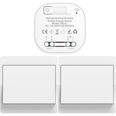 Scotch Eu Interrupteur Sans Fil Sans Piles Kit Interrupteur Sans Fil Autoalimente Va Et Vient Sans Fil Sans Pile Radio Interrupteur A Distance Eclairage Domestique Wireless Switch (eu 1gang - Publicité Scotch Eu Interrupteur Sans Fil Sans Piles Kit Interrupteur Sans Fil Autoalimente Va Et Vient Sans Fil Sans Pile Radio Interrupteur A Distance Eclairage Domestique Wireless Switch (eu 1gang - Publicité