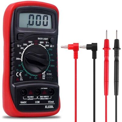 OEM Multimètre Numérique Portable Avec Écran Lcd Et Rétroéclairage Bleu, Ce Testeur Électrique Mesure La Tension Ac/dc, Les Ohms, Le Courant Dc, La Résistance, La Continuité Et Les Diodes. Publicité OEM Multimètre Numérique Portable Avec Écran Lcd Et Rétroéclairage Bleu, Ce Testeur Électrique Mesure La Tension Ac/dc, Les Ohms, Le Courant Dc, La Résistance, La Continuité Et Les Diodes. Publicité