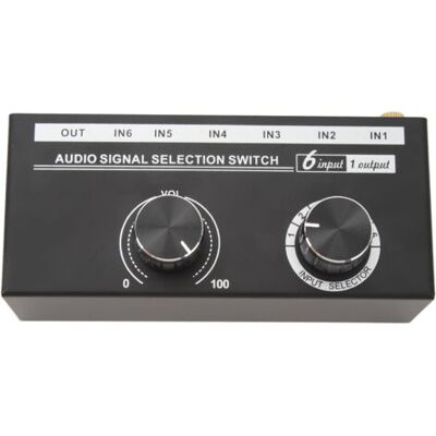 ABYSSE Sélecteur Audio Qh 06 6 Entrées 1 Sortie, Sélecteur De Source Audio, Partage De Connexion Téléphone/ordinateur - Publicité ABYSSE Sélecteur Audio Qh 06 6 Entrées 1 Sortie, Sélecteur De Source Audio, Partage De Connexion Téléphone/ordinateur - Publicité