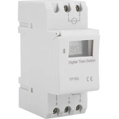 KZQ Relais Temporisé Sur Rail Din 15 A Avec Écran Lcd Et Minuterie Programmable – Alimentation Ac 220 V - Publicité KZQ Relais Temporisé Sur Rail Din 15 A Avec Écran Lcd Et Minuterie Programmable – Alimentation Ac 220 V - Publicité