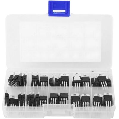 ABYSSE Kit De 60 Transistors L7805cv Lm317t (10 Valeurs Différentes) Avec Boîte De Rangement - Publicité ABYSSE Kit De 60 Transistors L7805cv Lm317t (10 Valeurs Différentes) Avec Boîte De Rangement - Publicité