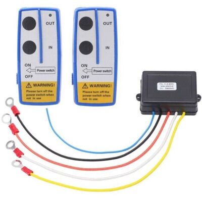 ABYSSE Kit De Télécommande De Treuil Sans Fil De 75 Pieds Alimenté Par Batterie Intégré Dans L'Antenne Indicateur Led Universel Pour Voiture Atv Camion - Publicité ABYSSE Kit De Télécommande De Treuil Sans Fil De 75 Pieds Alimenté Par Batterie Intégré Dans L'Antenne Indicateur Led Universel Pour Voiture Atv Camion - Publicité