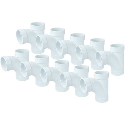 Vhbw 10x Raccord T En Pvc Pour Aspiration Centrale 50,8 Mm De Diamètre / 2 '' Système De Tube Rond - Publicité Vhbw 10x Raccord T En Pvc Pour Aspiration Centrale 50,8 Mm De Diamètre / 2 '' Système De Tube Rond - Publicité
