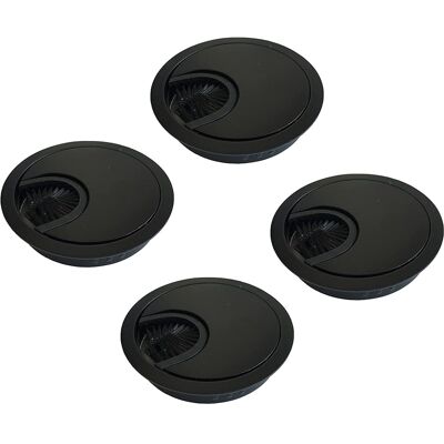 SANS MARQUE Couvercle Passe Câbles Fil Rond Ø60mm Pour Encastrer Sur Table De Bureau Organisateur De Cables Pour Meuble Noir Métal Brossé Passage De Câble Cache-câble Lot De 4 - Publicité SANS MARQUE Couvercle Passe Câbles Fil Rond Ø60mm Pour Encastrer Sur Table De Bureau Organisateur De Cables Pour Meuble Noir Métal Brossé Passage De Câble Cache-câble Lot De 4 - Publicité