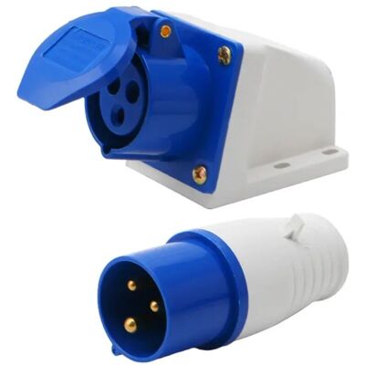 OEM Prise Industrielle Étanche 16a – 3 Broches 220-250v – Ip44 Pour Camping-cars Et Ateliers – Protection Contre L'Humidité - Publicité OEM Prise Industrielle Étanche 16a – 3 Broches 220-250v – Ip44 Pour Camping-cars Et Ateliers – Protection Contre L'Humidité - Publicité