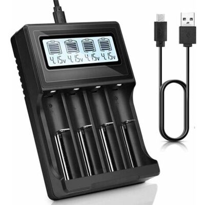 ABYSSE Usb Chargeur De Batterie Intelligent Universel 18650 Avec Écran Lcd Automatique Pour Batterie Li-ion Ni-mh/ni-cd Lifepo4 Aa Aaa Aaaa C Rcr123 - Publicité ABYSSE Usb Chargeur De Batterie Intelligent Universel 18650 Avec Écran Lcd Automatique Pour Batterie Li-ion Ni-mh/ni-cd Lifepo4 Aa Aaa Aaaa C Rcr123 - Publicité