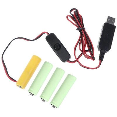 RDTD Adaptateur Secteur Usb 6v Aaa Remplaçant 4 Piles Aaa 1,5v Avec Interrupteur - Publicité RDTD Adaptateur Secteur Usb 6v Aaa Remplaçant 4 Piles Aaa 1,5v Avec Interrupteur - Publicité