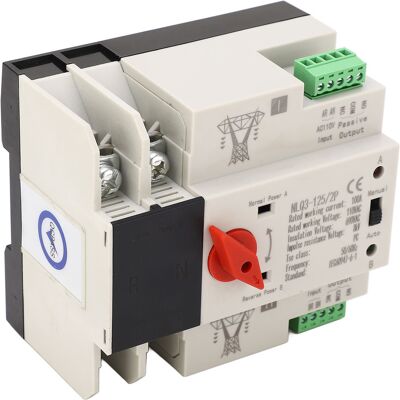 LBVIE Commutateur De Transfert Automatique Double Alimentation Ac110v 100a, Montage Sur Rail 35 Mm, 2p, Pour Générateur. Publicité LBVIE Commutateur De Transfert Automatique Double Alimentation Ac110v 100a, Montage Sur Rail 35 Mm, 2p, Pour Générateur. Publicité
