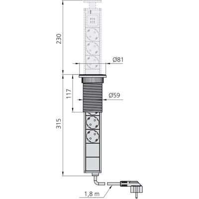 OEM Multiprise Encastrée Verticale 3x Schuko Eu + 2x Usb Pour Cuisine Ou Bureau-dou - Publicité OEM Multiprise Encastrée Verticale 3x Schuko Eu + 2x Usb Pour Cuisine Ou Bureau-dou - Publicité
