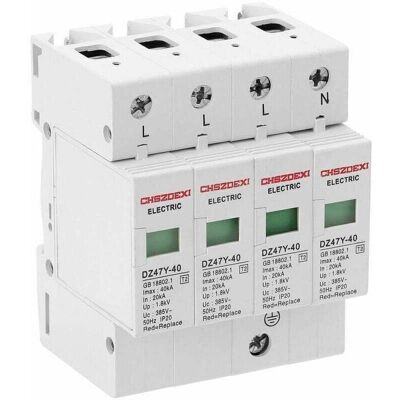 OEM Parafoudre Pour Tableau Électrique 4p – Protection Contre Surtensions 40ka – Tension 385v – Installation Sur Rail Din 35mm – Ip20 - Dz47y-40ka - Publicité OEM Parafoudre Pour Tableau Électrique 4p – Protection Contre Surtensions 40ka – Tension 385v – Installation Sur Rail Din 35mm – Ip20 - Dz47y-40ka - Publicité