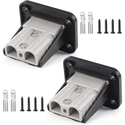 Scotch Lot De 2 50a Prise Encastrée Prise De Charge, Batterie Connecteur Avec Plaque De Montage Compatible Avec Les Anderson Sb50, Montage Encastré, Pour Caravane Camion Chariot Élévateur - Publicité Scotch Lot De 2 50a Prise Encastrée Prise De Charge, Batterie Connecteur Avec Plaque De Montage Compatible Avec Les Anderson Sb50, Montage Encastré, Pour Caravane Camion Chariot Élévateur - Publicité