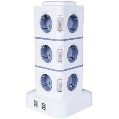 OEM Tour Multiprise, 12 Prises Multiprise Electrique (2500w / 10a) Avec 4 Ports Usb, Multi Prises Électriques Parafoudre Multiprise Verticale Pour Maison Bureau, Rallonge 3m-crezuo - Publicité OEM Tour Multiprise, 12 Prises Multiprise Electrique (2500w / 10a) Avec 4 Ports Usb, Multi Prises Électriques Parafoudre Multiprise Verticale Pour Maison Bureau, Rallonge 3m-crezuo - Publicité