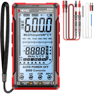 OEM Multimètre Numérique Tactile 6000 Points Rechargeable, Mesure Tension Résistance Condensateur Fréquence - Publicité OEM Multimètre Numérique Tactile 6000 Points Rechargeable, Mesure Tension Résistance Condensateur Fréquence - Publicité