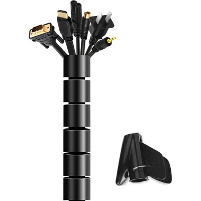MOXIE Cache Cable Diamètre 22 Mm - Longueur 3 M Gaine Electrique, Pour Cable Management Ou Cacher Les Câbles, Noir - Publicité MOXIE Cache Cable Diamètre 22 Mm - Longueur 3 M Gaine Electrique, Pour Cable Management Ou Cacher Les Câbles, Noir - Publicité