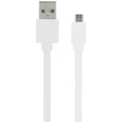Metronic - Câble Micro Usb /usb-a Plat 1 M - Blanc - Publicité Metronic - Câble Micro Usb /usb-a Plat 1 M - Blanc - Publicité