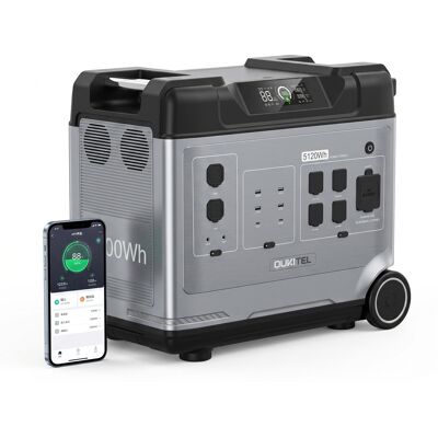 NIKYPJ Oukitel P5000e Prostation D'Alimentation Portable 5120wh, Générateur Mobile Lithium Lifepo4, 4000w Puissance, Onde Sinus Pure, Ac/dc/usb, Charge Rapide, Camping - Publicité NIKYPJ Oukitel P5000e Prostation D'Alimentation Portable 5120wh, Générateur Mobile Lithium Lifepo4, 4000w Puissance, Onde Sinus Pure, Ac/dc/usb, Charge Rapide, Camping - Publicité
