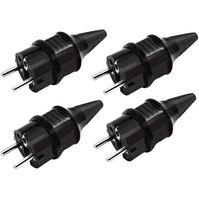 OEM Fiches De Rechange Prises Électriques Male Standard, 4 X Fiches Electrique De Contact De Mise À La Terre En Caoutchouc (250v/16a), Ip44 Étanche Prises D'Alimentation,noir-crezuo - Publicité OEM Fiches De Rechange Prises Électriques Male Standard, 4 X Fiches Electrique De Contact De Mise À La Terre En Caoutchouc (250v/16a), Ip44 Étanche Prises D'Alimentation,noir-crezuo - Publicité
