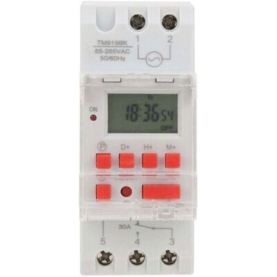 OEM Tm919bk 85265v Ac 30a Lcd 7 Jours Minuterie Digitale Programmable,interrupteur Horaire Programmable-dou - Publicité OEM Tm919bk 85265v Ac 30a Lcd 7 Jours Minuterie Digitale Programmable,interrupteur Horaire Programmable-dou - Publicité