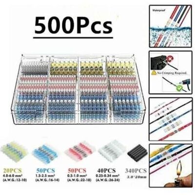 ABYSSE 500 Pcs Tube Thermorétractable De Borne De Soudure Électrique, Maidodo Thermorétractable Soudure Bout À Bout Connecteur Électrique Isolé Étanche Marine Automobile Cuivre - Publicité ABYSSE 500 Pcs Tube Thermorétractable De Borne De Soudure Électrique, Maidodo Thermorétractable Soudure Bout À Bout Connecteur Électrique Isolé Étanche Marine Automobile Cuivre - Publicité