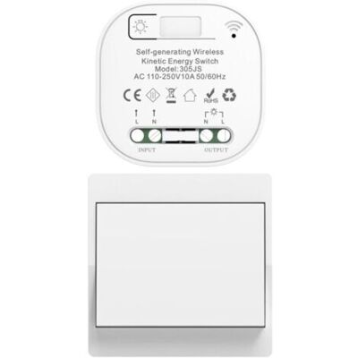 ABYSSE Eu Interrupteur Sans Fil Sans Piles Kit Interrupteur Sans Fil Autoalimente Va Et Vient Sans Fil Sans Pile Radio Interrupteur A Distance Eclairage Domestique Wireless Switch (eu 1gang 1v1 A) - Publicité ABYSSE Eu Interrupteur Sans Fil Sans Piles Kit Interrupteur Sans Fil Autoalimente Va Et Vient Sans Fil Sans Pile Radio Interrupteur A Distance Eclairage Domestique Wireless Switch (eu 1gang 1v1 A) - Publicité