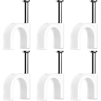 MOXIE 100 Pièces Cavalier Cable Electrique,fixation Cable Electrique,attache Fil Electrique,attache Cable Mural,clips De Cable(10mm) - Publicité MOXIE 100 Pièces Cavalier Cable Electrique,fixation Cable Electrique,attache Fil Electrique,attache Cable Mural,clips De Cable(10mm) - Publicité