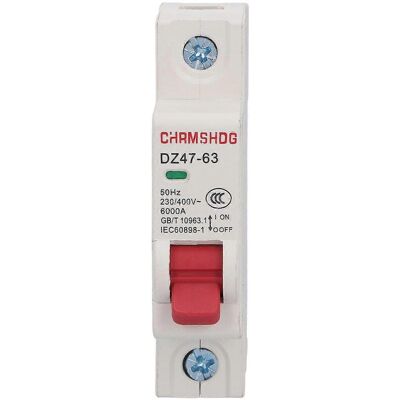 MIXHOME Interrupteur Pneumatique Monopolaire 25 A Avec Disjoncteur Miniature (mcb) Pour Protection Contre Les Surcharges Et Les Courts-circuits, Accessoire Domestique - Publicité MIXHOME Interrupteur Pneumatique Monopolaire 25 A Avec Disjoncteur Miniature (mcb) Pour Protection Contre Les Surcharges Et Les Courts-circuits, Accessoire Domestique - Publicité