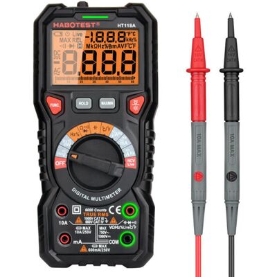 OEM Testeur Et Détecteur De Tension Multimètre Automatique Numérique Trms 6000 Points (guide De Bornes Led), Testeur Electrique Professionnel, Température Capacimètre Tension/courant Ac Dc Résistance/fréq - Publicité OEM Testeur Et Détecteur De Tension Multimètre Automatique Numérique Trms 6000 Points (guide De Bornes Led), Testeur Electrique Professionnel, Température Capacimètre Tension/courant Ac Dc Résistance/fréq - Publicité
