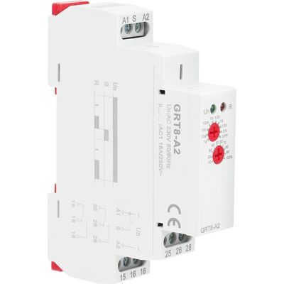 LBVIE Relais Temporisé Monofonction Sur Rail Din, Commande Industrielle, Relais Temporisé Automatique Grt8-a2 (ac230v) - Publicité LBVIE Relais Temporisé Monofonction Sur Rail Din, Commande Industrielle, Relais Temporisé Automatique Grt8-a2 (ac230v) - Publicité