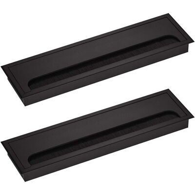 Scotch Passe-câble Pour Bureau Rectangulaire 80x 275mm Passe-câble Presse-étoupe Pour Table De Bureau Meubles De Maison Cable Aluminium Noir Anodisé Carré 2 Pièces - Publicité Scotch Passe-câble Pour Bureau Rectangulaire 80x 275mm Passe-câble Presse-étoupe Pour Table De Bureau Meubles De Maison Cable Aluminium Noir Anodisé Carré 2 Pièces - Publicité