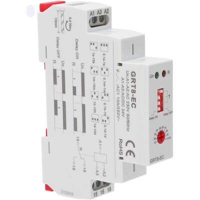WEYTOLL Relais Temporisé Double Fonction Avec Indicateur Led, Compatible Ac230v Ou Ac/dc24v. Publicité WEYTOLL Relais Temporisé Double Fonction Avec Indicateur Led, Compatible Ac230v Ou Ac/dc24v. Publicité