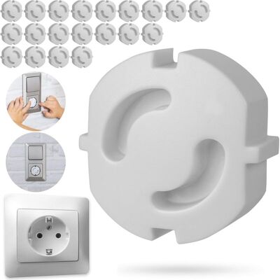 Vision Cache-prise Bébé Sans Adhésif, 20 Pièces, En Blanc, Convient Aux Prises Schuko De Type F, Sûreté Enfants, Protection Des Doigts À Insérer, Protège-prise, Sécurité Bébé Prise, Sécurité Enfant Prises - Publicité Vision Cache-prise Bébé Sans Adhésif, 20 Pièces, En Blanc, Convient Aux Prises Schuko De Type F, Sûreté Enfants, Protection Des Doigts À Insérer, Protège-prise, Sécurité Bébé Prise, Sécurité Enfant Prises - Publicité