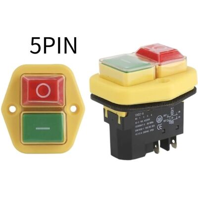 Scotch Aiperq Interrupteur Électromagnétique Yh02-a, 110v, 8a, 220v, 15a, 4 Broches, 5 Broches, Équipement De Machine-outil, Panneau Étanche, Bouton De Démarrage (color : 5pin, Size : 220v) - Publicité Scotch Aiperq Interrupteur Électromagnétique Yh02-a, 110v, 8a, 220v, 15a, 4 Broches, 5 Broches, Équipement De Machine-outil, Panneau Étanche, Bouton De Démarrage (color : 5pin, Size : 220v) - Publicité