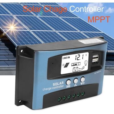 Chargeur de batterie MPPT 100A - Panneau Solaire - 12V - 24V - Suivi Automatique - Publicité Chargeur de batterie MPPT 100A - Panneau Solaire - 12V - 24V - Suivi Automatique - Publicité